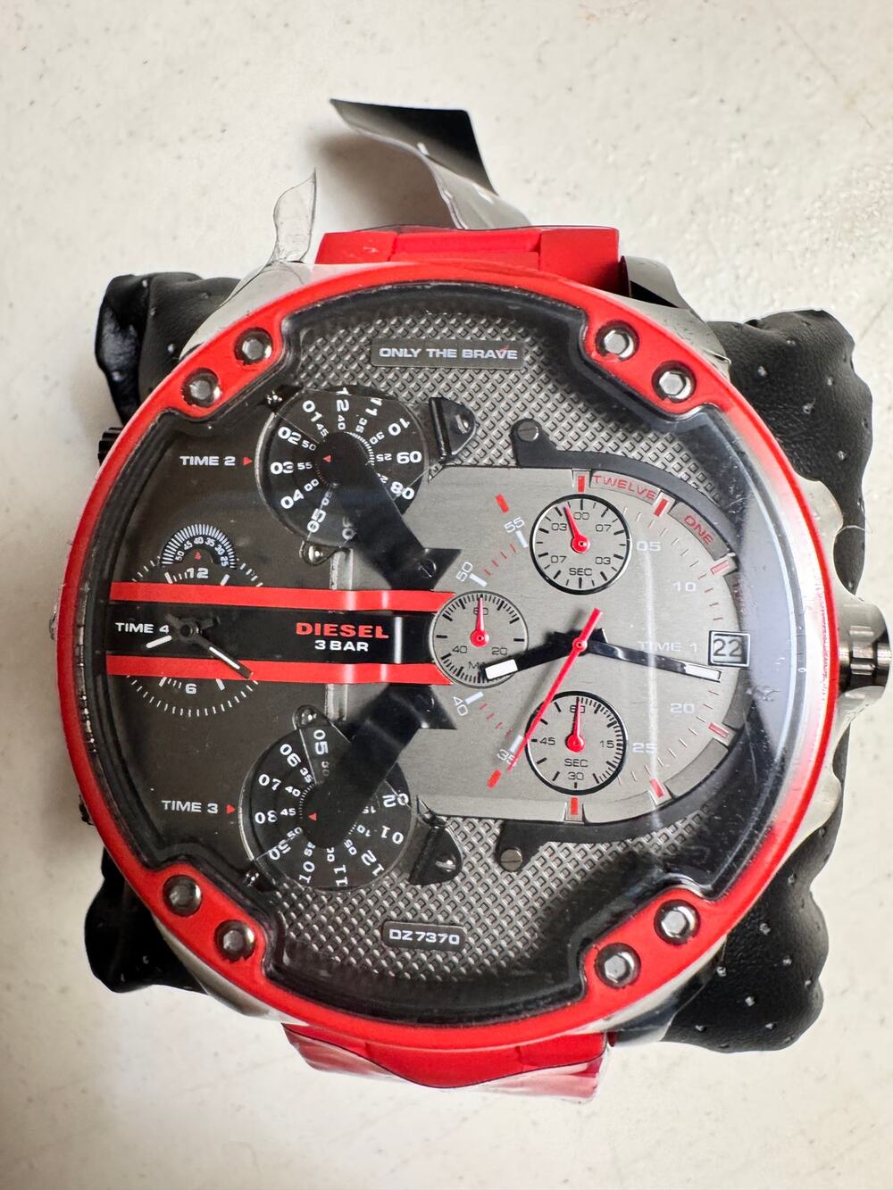 Diesel DZ7370 Mr. Daddy 2.0 Men's Red Watch w/ Box Tags Unworn